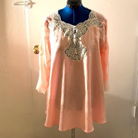NWOT. Neiman Marcus Natori Pink Lace Intimate Wear. L - Picture 6 of 10